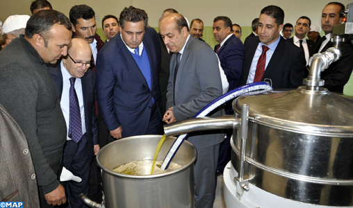 Ouazzane : M. Akhannouch inaugure la Foire nationale de l’olivier et visite une unité de trituration des olives
