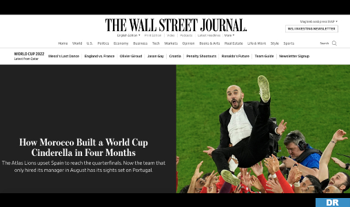 Les Lions de l’Atlas au Mondial…l’histoire d’une équipe fière de son héritage footballistique (Wall Street Journal)