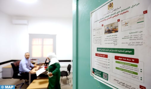 Programme d’aide sociale directe : Forte affluence au niveau du Caïdat “Al Ouidane” relevant de la préfecture de Marrakech